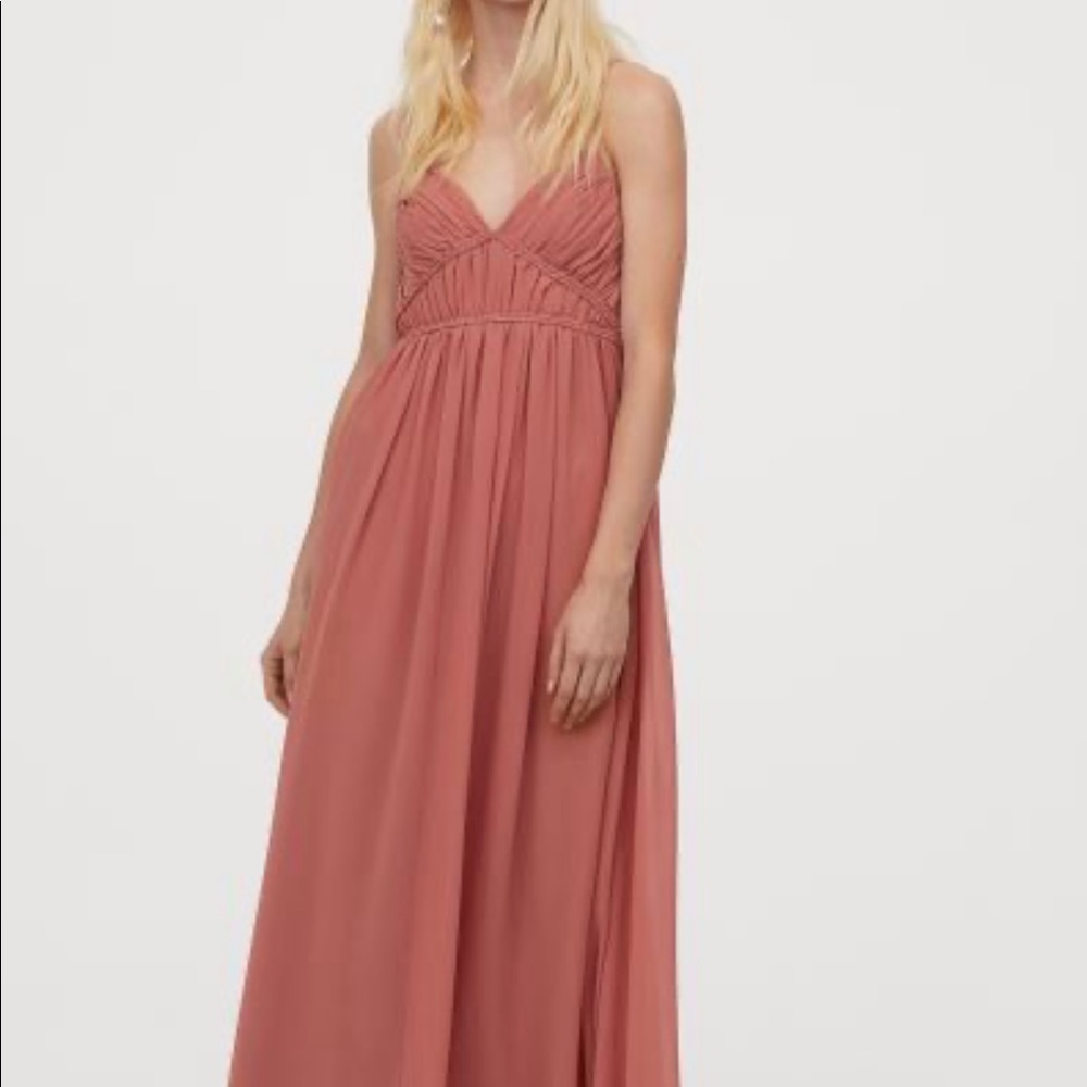 H&M rust pink maxi